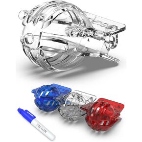 VISUALIZE Tri-Line Golf Ball Marker - Enhanced Precision for Putts & Drives - Alignment Aid with Marking Pens
