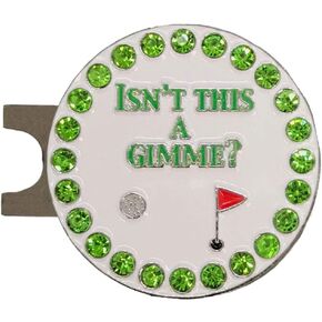 Giggle Golf Bling ليس هذا علامة كرة جولف Gimme مع مشبك قبعة مغناطيسي | إكسسوارات الجولف الممتعة للنساء