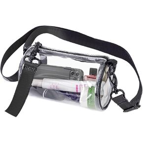 Clear Bag Stadium Approved, Clear Purse, Clear Bags for Women, Clear Crossbody Clear Stadium bags for Women Small Clear Purse Stadium PVC Handbag for Stadium Events Sports Concert Bag