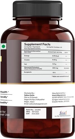 Potassium Citrate 800 mg High Absorption - 60 Servings Supports Electrolyte Balance, Kidney and Bone Health in Saudi Arabia
