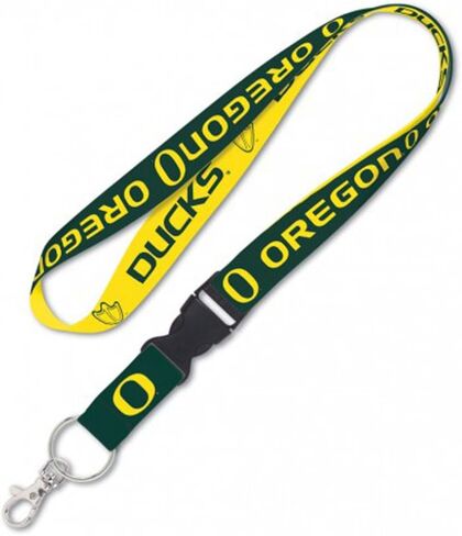 WinCraft Oregon Ducks Lanyard Key Chain, 2 sided O logo and webbed duck foot print, Green, Small in Saudi Arabia