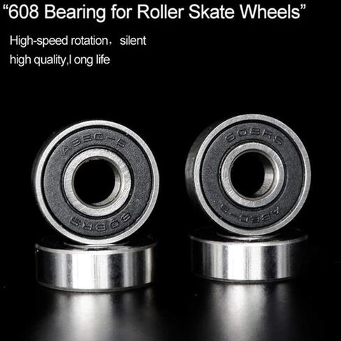 Roller Skate Wheels Light Up, 8 Pack with Bearings - Roller Skate Wheels for Double Row Skating and Skateboard 32mm x 58mm (Wheels White) in Saudi Arabia