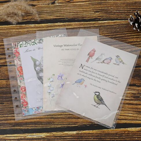 30 حزمة من 60 جيبًا مقاس 5 × 7 بوصات لحافظات بطاقات الصور مقاس A5 و6 حلقات، صفحات صور بجيب واحد على الوجهين وواقي أوراق صور فائق الوضوح للصور والبطاقات البريدية in Kuwait