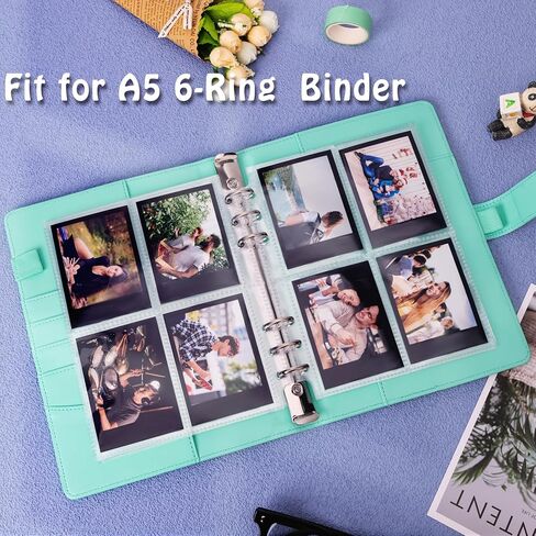 Antner 25 حزمة من الأكمام A5، مخطط 6 فتحات، مغلفات توفير المال لـ A5 6 حلقات، أوراق Kpop Photocard، 4 واقيات لصفحات الجيب لكتاب تحدي بطاقات الألعاب، 100 جيب in Saudi Arabia