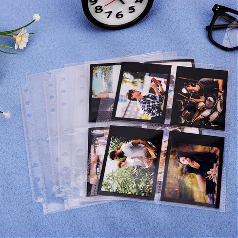 Antner 25 حزمة من الأكمام A5، مخطط 6 فتحات، مغلفات توفير المال لـ A5 6 حلقات، أوراق Kpop Photocard، 4 واقيات لصفحات الجيب لكتاب تحدي بطاقات الألعاب، 100 جيب in Saudi Arabia