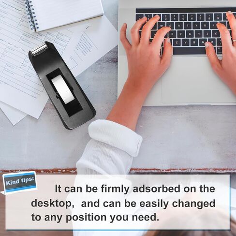 OWLKELA 2 عبوة من موزع الأشرطة مع الأشرطة، 1 بوصة، أسود، شريط شفاف مع موزعات مع تصميم وسادة مضادة للانزلاق، مثالي للمدرسة، المنزل، تغليف الهدايا، المكتب in Kuwait