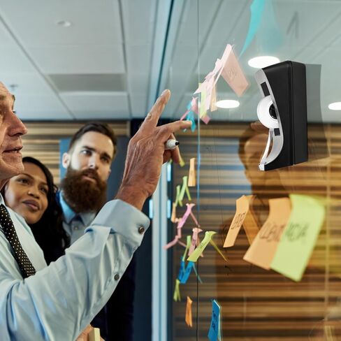 OWLKELA 2 عبوة من موزع الأشرطة مع الأشرطة، 1 بوصة، أسود، شريط شفاف مع موزعات مع تصميم وسادة مضادة للانزلاق، مثالي للمدرسة، المنزل، تغليف الهدايا، المكتب in Kuwait