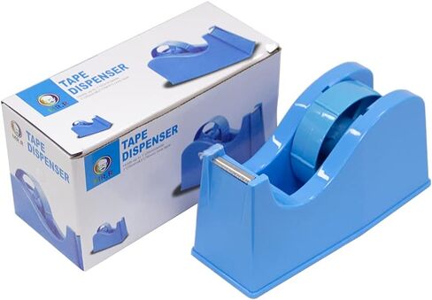 MR.R Desktop Tape Dispenser, Sublimation Masking Tape Dispenser, Adhesvie Roll Holder with Weight Nonskid Base Blue for Heat Press Transfer Printing Tape (Fits 1'' & 3'' Core) in Saudi Arabia