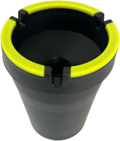 SnowTree - Ash Tray for Cars (Black, Mini) Self Extinguishing Car Ashtray - Smokeless Ashtray for Cars - Portable Ashtray - Automotive Ashtrays - Cup Holder Ashtray Trash Can in Saudi Arabia