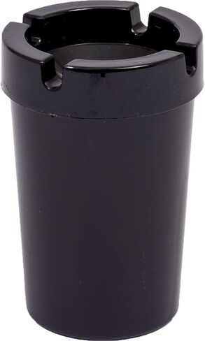 SnowTree - Ash Tray for Cars (Black, Mini) Self Extinguishing Car Ashtray - Smokeless Ashtray for Cars - Portable Ashtray - Automotive Ashtrays - Cup Holder Ashtray Trash Can in Saudi Arabia
