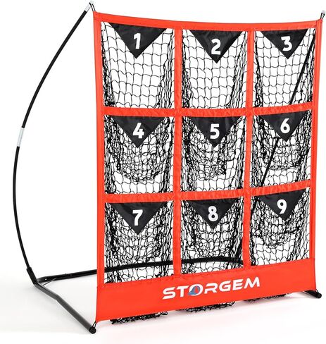 Storgem Baseball and Softball Net,Pitching Target Baseball Net with 9 Pocket,Pitching Strike Zone Target Net with Carry Bag in Kuwait