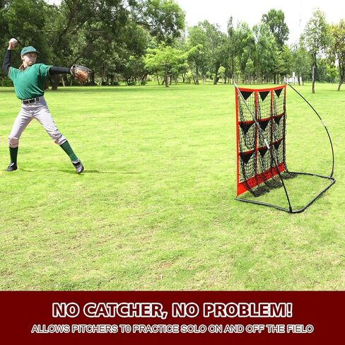 Storgem Baseball and Softball Net,Pitching Target Baseball Net with 9 Pocket,Pitching Strike Zone Target Net with Carry Bag in Kuwait