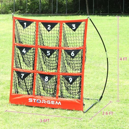 Storgem Baseball and Softball Net,Pitching Target Baseball Net with 9 Pocket,Pitching Strike Zone Target Net with Carry Bag in Kuwait
