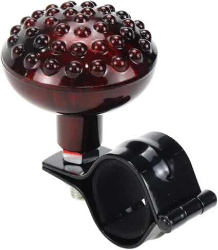 Modengzhe 2.2-Inch Steering Wheel Spinner Knob with 1.2-Inch Metal Clamping Ring for Trucks Buses Large Vehicles (Lattice Pattern ABS Head) in Saudi Arabia