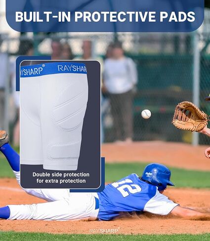 Boys Youth Padded Sliding Shorts with Soft Protective Athletic Cup for Baseball Football Lacrosse in Saudi Arabia
