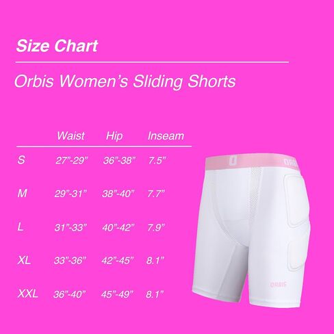 Orbis Women's Period Proof Softball Sliding Shorts, Vented & Foam Padded in Saudi Arabia