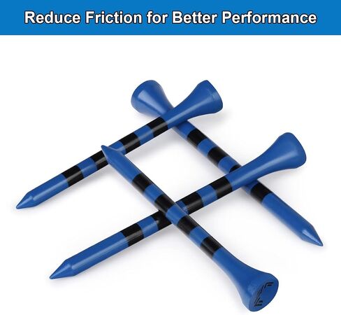 Professional Bamboo Golf Tees 2 3/4 & 3 1/4 Inch | Pack of 50 Golf Tees,Reduce Friction & Side Spin in Saudi Arabia