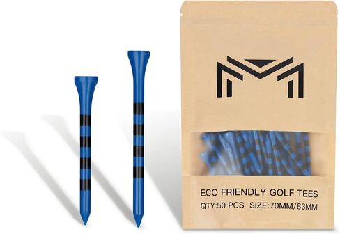 Professional Bamboo Golf Tees 2 3/4 & 3 1/4 Inch | Pack of 50 Golf Tees,Reduce Friction & Side Spin in Saudi Arabia