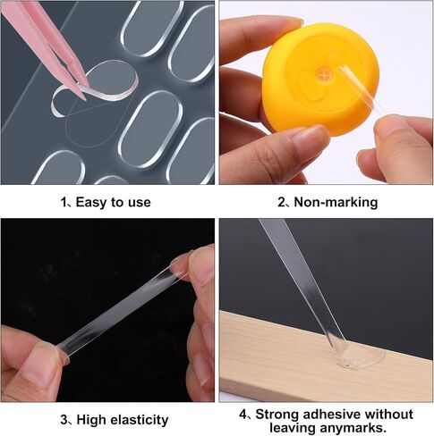 540 قطعة من معجون المتاحف من كاديا، نقاط لاصقة شفافة قابلة للإزالة، نقاط لاصقة مزدوجة الجوانب للتعليق على الحائط، لا تترك أثرًا نقاط لاصقة قوية للحرف اليدوية وديكورات حفلات المهرجانات in Kuwait