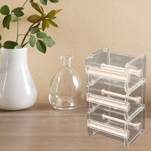 6 Pack Washi Tape Dispenser Cutter, Clear Washi Tape Organizer, Acrylic Tape Holder Organizer for Cutter Masking Tape in School, Office and Home for DIY (Beige)1 in Saudi Arabia