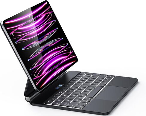 Techfish Keyboard Case for iPad Pro 12.9 (6th, 5th, 4th, 3rd Generation),Magic Keyboard for iPad Pro 12.9, Magnetic Keyboard Case with Multi-Touch Trackpad,Bluetooth Wireless Backlit,Black in Kuwait