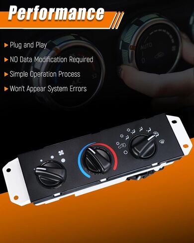 55037473AB Wrangler Front Climate Control Panel Module, Air Conditioner Control Switch Fits for:-Jeep Wrangler TJ 1999 2000 2001 2002 2003 2004, Replacement HS-373 HS373 SM2107 (1 Pack) in Saudi Arabia