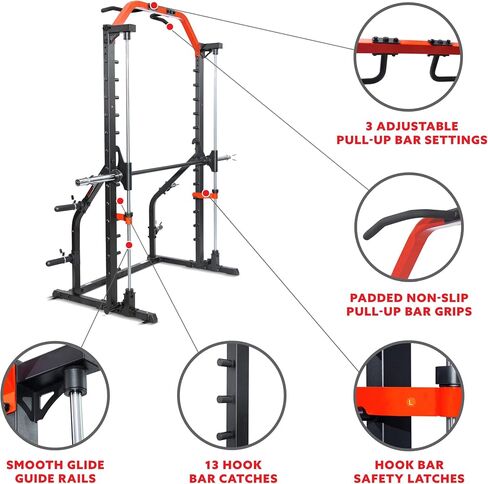 Sunny Health & Fitness Premium Squat Smith Machine Power Rack in Saudi Arabia