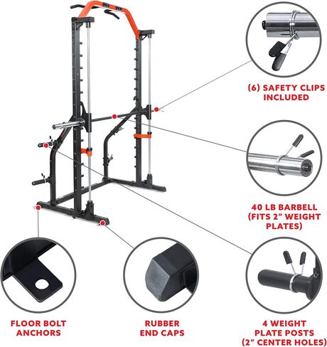 Sunny Health & Fitness Premium Squat Smith Machine Power Rack in Saudi Arabia