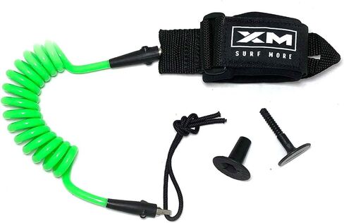 مقود XM SURF MORE Bodyboard - مقود ملفوف ممتاز EZ-FIT مع قابس - دعم ذراع من النيوبرين قابل للتعديل ومريح للغاية، سلك مقود فائق القوة لتحقيق أقصى قدر من الأمان - صنع في الولايات المتحدة الأمريكية in Saudi Arabia