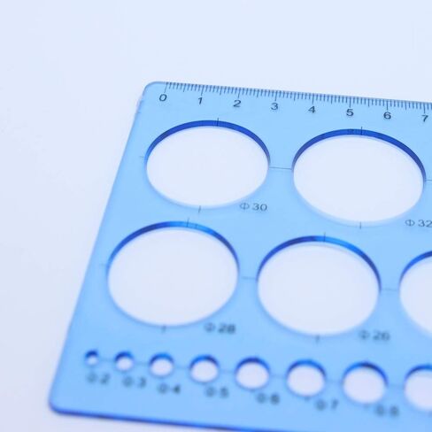 Circles Geometric Template Plastic Measuring Ruler for Office and School, Building Formwork, Drawing TPPR15089 (Blue) in Saudi Arabia