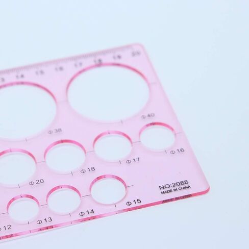 Circles Geometric Template Plastic Measuring Ruler for Office and School, Building Formwork, Drawing TPPR15089 (Blue) in Saudi Arabia