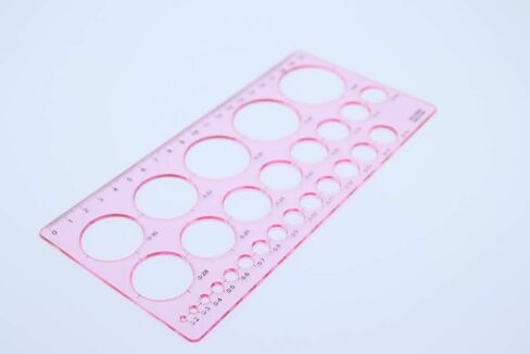 Circles Geometric Template Plastic Measuring Ruler for Office and School, Building Formwork, Drawing TPPR15089 (Blue) in Saudi Arabia