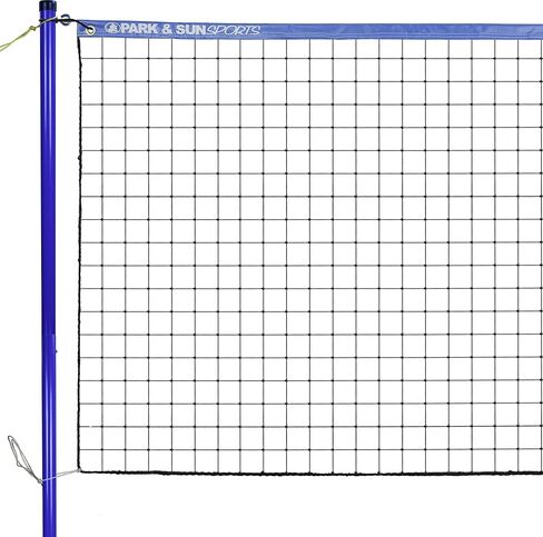 مجموعة بارك آند صن سبورتس للكرة الطائرة: نظام شبكة كرة الريشة/الكرة الطائرة المحمولة في الهواء الطلق، أزرق، مقاس واحد in Kuwait
