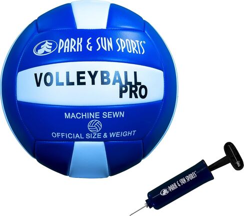 مجموعة بارك آند صن سبورتس للكرة الطائرة: نظام شبكة كرة الريشة/الكرة الطائرة المحمولة في الهواء الطلق، أزرق، مقاس واحد in Kuwait