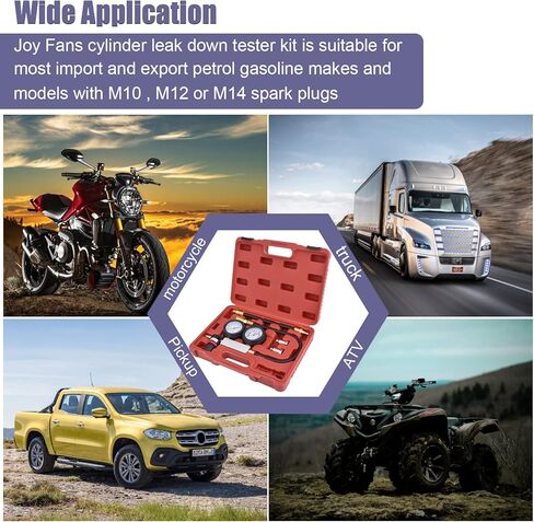 Cylinder Leak Down Tester,Compression Tester Automotive - Engine Cylinder Dual Gauge Leakdown Tester kit Diagnostics Tool in Saudi Arabia