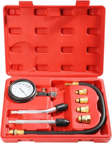 8 PCS Compression Tester Automotive,Small Engine Cylinder Test Pressure Gauge Tool Set,Petrol Engine Cylinder Compression Tester Kit,Automotive Tool Gauge for Car Motorcycle Snowmobile Petrol Engine in Saudi Arabia