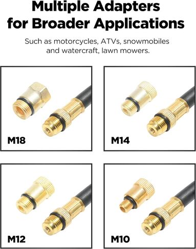 8 PCS Compression Tester Automotive,Small Engine Cylinder Test Pressure Gauge Tool Set,Petrol Engine Cylinder Compression Tester Kit,Automotive Tool Gauge for Car Motorcycle Snowmobile Petrol Engine in Saudi Arabia