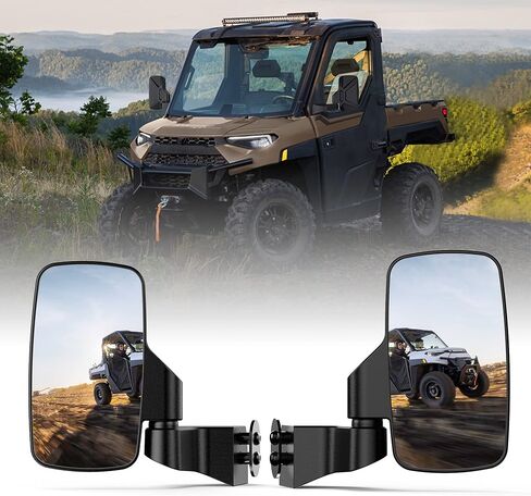 Ranger Side Mirrors Door Mounted, Esploratori UTV Side Mirrors for Full-Door Polaris Ranger Compatible With 2018-24 Polaris Ranger CREW SP XP 570 1000 2019-24 Commercial Pro XD (ONLY FOR FULL-DOOR) in Saudi Arabia
