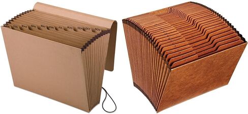 Pendaflex Expanding Kraft File with Flap, Jan.-Dec. Index, 12 x 10, 1 per Box (K-17M-OX),Brown in Saudi Arabia