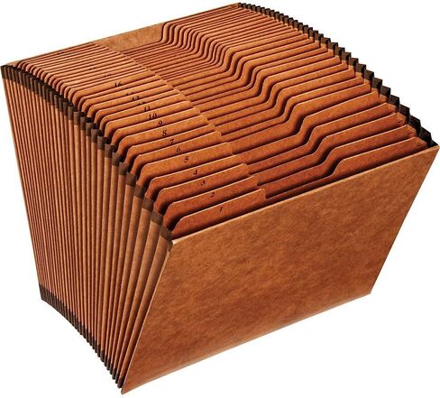 Pendaflex Expanding Kraft File with Flap, Jan.-Dec. Index, 12 x 10, 1 per Box (K-17M-OX),Brown in Saudi Arabia