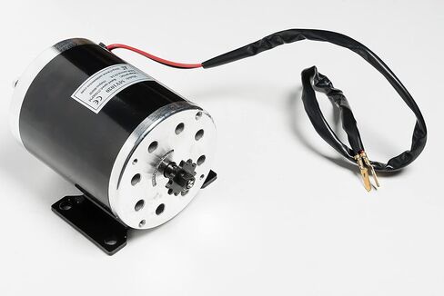 MY1020 800W 36V with Base Electric Motor Volt DC Watt 29.2 Amp for Scooter Bike Go-Kart Mini Bike Replace ZY1020 Reversible w 11 Teeth Sprocket #25 Chain by Alfa Wheels (800W 36V, Bottom Base) in Saudi Arabia