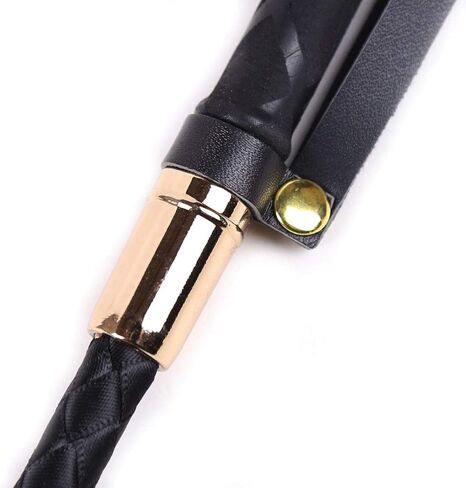 جلد طبيعي فاخر مقاس 18 بوصة من محصول الحصان سوط قفز الخفافيش مقبض أسود | قضيب من الألياف الزجاجية للفروسية للتدريب على الفروسية الإنجليزية in Kuwait