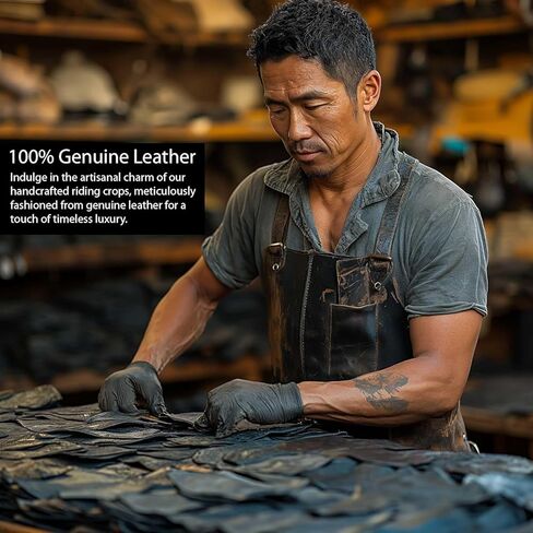 جلد طبيعي فاخر مقاس 18 بوصة من محصول الحصان سوط قفز الخفافيش مقبض أسود | قضيب من الألياف الزجاجية للفروسية للتدريب على الفروسية الإنجليزية in Kuwait