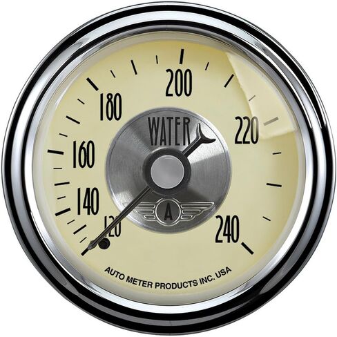 Auto Meter 2032 Prestige Antique Ivory 2-1/16" 120-240 Degree Mechanical Water Temperature Gauge in Saudi Arabia