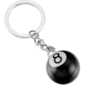 Billiards Gifts For Men Key Chain Women Him Players Fun Pool Table Birthday Accessories Magic 8 Ball Keychain