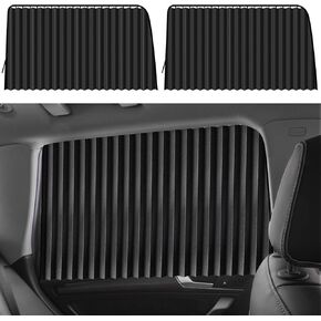 Car Window Shades - 2 Pack ZATOOTO Side Window Sun Shades Magnetic Car Curtains 100% Block Light Car Window Covers for Heat and UV Protection for Sleeping Camping Breastfeeding