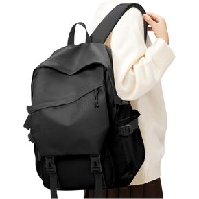 White Backpack for School, Small High School Bookbag Back Pack for Teens Girls Boys, College Backpack Book Bag for Women Men, Mini Simple Casual Daypack Backpack Mochilas Escolares para Adolescentes