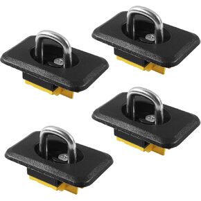 4 Pcs Truck Bed Tie Down Anchors, Truck Bed D Ring Hooks Compatible with Ford F150 2015-2024 Ford Super Duty, Dodge Ram