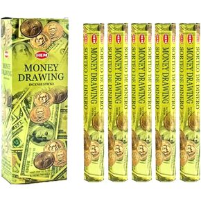 HEM Money Drawing 100 Incense Sticks (5 x 20 Stick Packs)