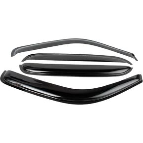 واقيات المطر لأقنعة النوافذ المتوافقة مع نيسان إكستيرا 2005-2016، عاكسات ظلال فتحات التهوية الأكريليكية للسيارات، مجموعة أقنعة تهوية لاصقة مكونة من 4 قطع، طراز نحيف in Kuwait